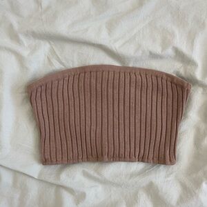 Tan Bandeau / Tube Top Size Medium